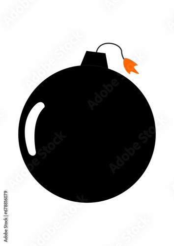 silhouette of a bomb