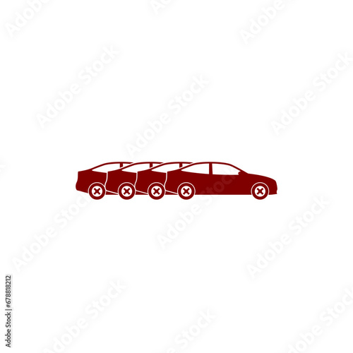 Car Fleet icon isolated on white background