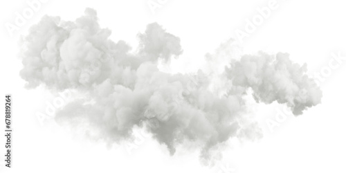 Isolated cloudy atmosphere relaxing shapes on transparent backgrounds 3d rendering png