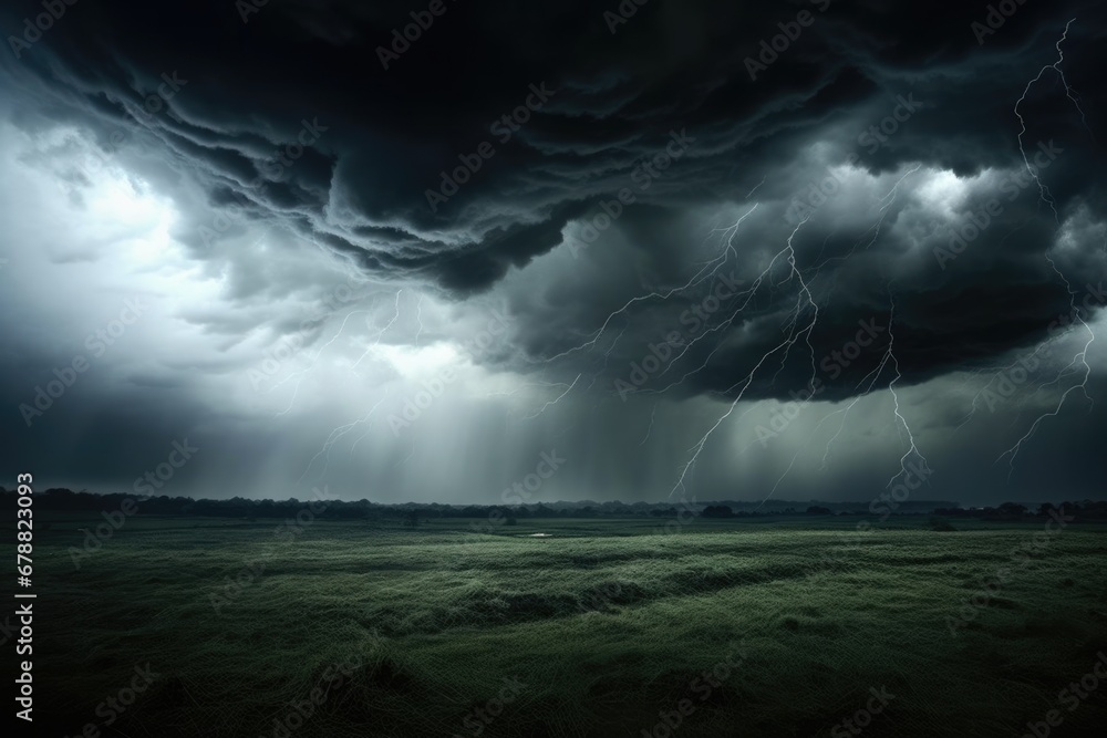Threatening Nimbostratus Clouds Roll in Above Grey and Ominous Sky, Before Storm and Rain Strike in Britain Threatening Nimbostratus Clouds Roll in Above Grey and Ominous Sky, Before Storm and Rain Strike in Britain