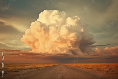 Lost Highway Drive: Scenic Country Road in Arizona & Colorado Desert, with Asphalts, Cars, Clouds and Countryside Colors