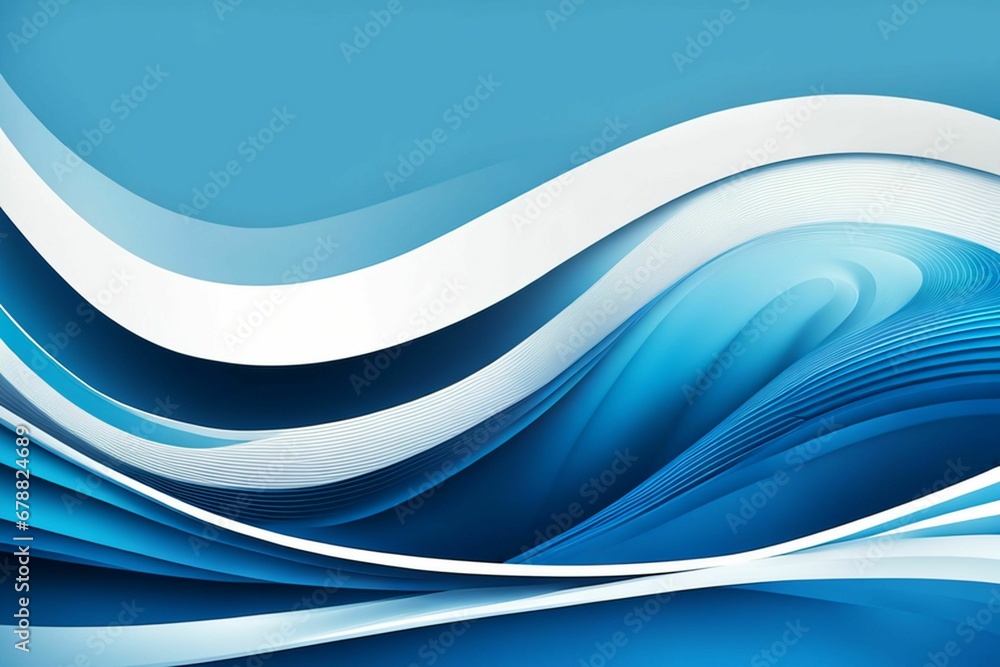 Sea wave swirl in blue abstract banner Sea wave swirl in blue abstract banner