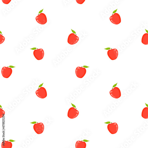 Apple vector seamless pattern, background, wallpaper, print, textile, fabric, wrapping paper, packaging design
