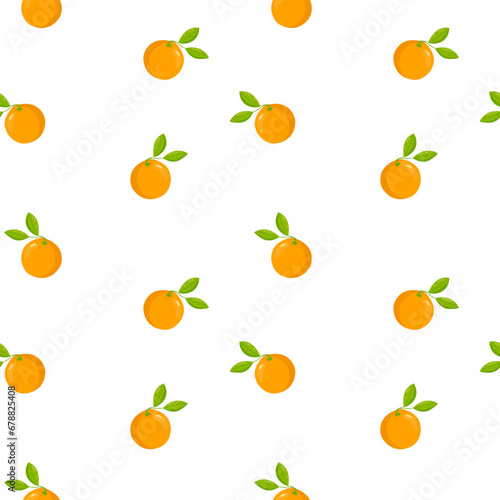 Fototapeta Naklejka Na Ścianę i Meble -  Orange vector seamless pattern, background, wallpaper, print, textile, fabric, wrapping paper, packaging design