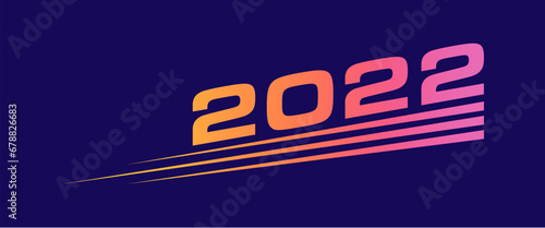 fast 2022 logo on navy blue background. fast 2022 concept