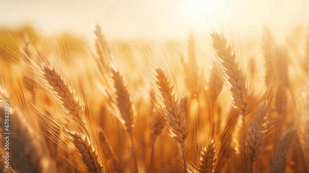 Fields of golden wheat ears of wheat are swaying beautiful image Ai generated image Fields of golden wheat ears of wheat are swaying beautiful image Ai generated image