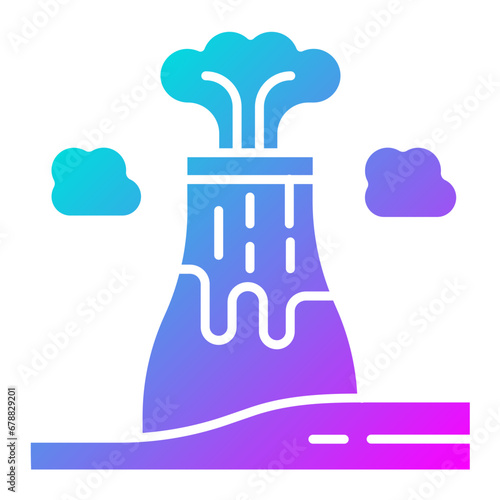 Volcano Landscape Icon