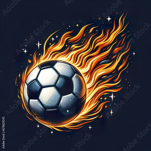 soccer ball with fire © Franco di Giacomo