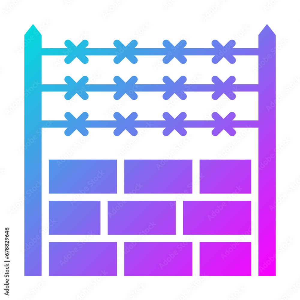 Obraz premium Fence Wire Icon
