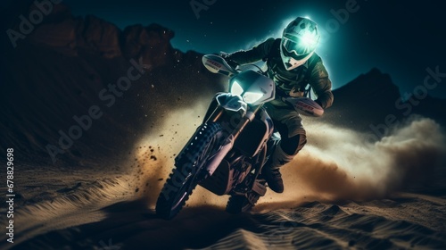 Desert Dune Biking at Night