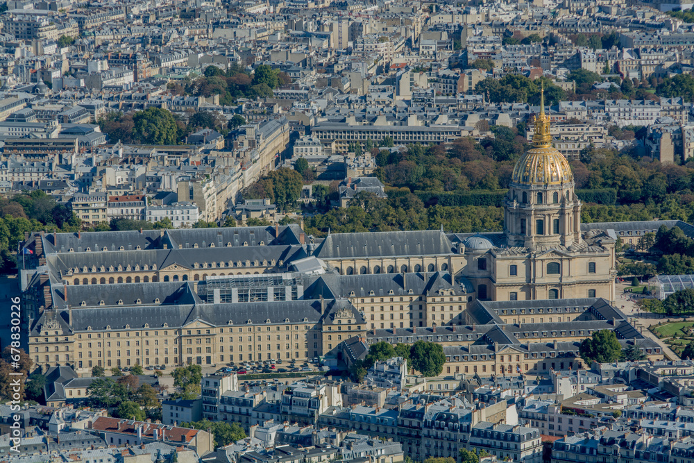 aerial view of Les Invalides, Paris