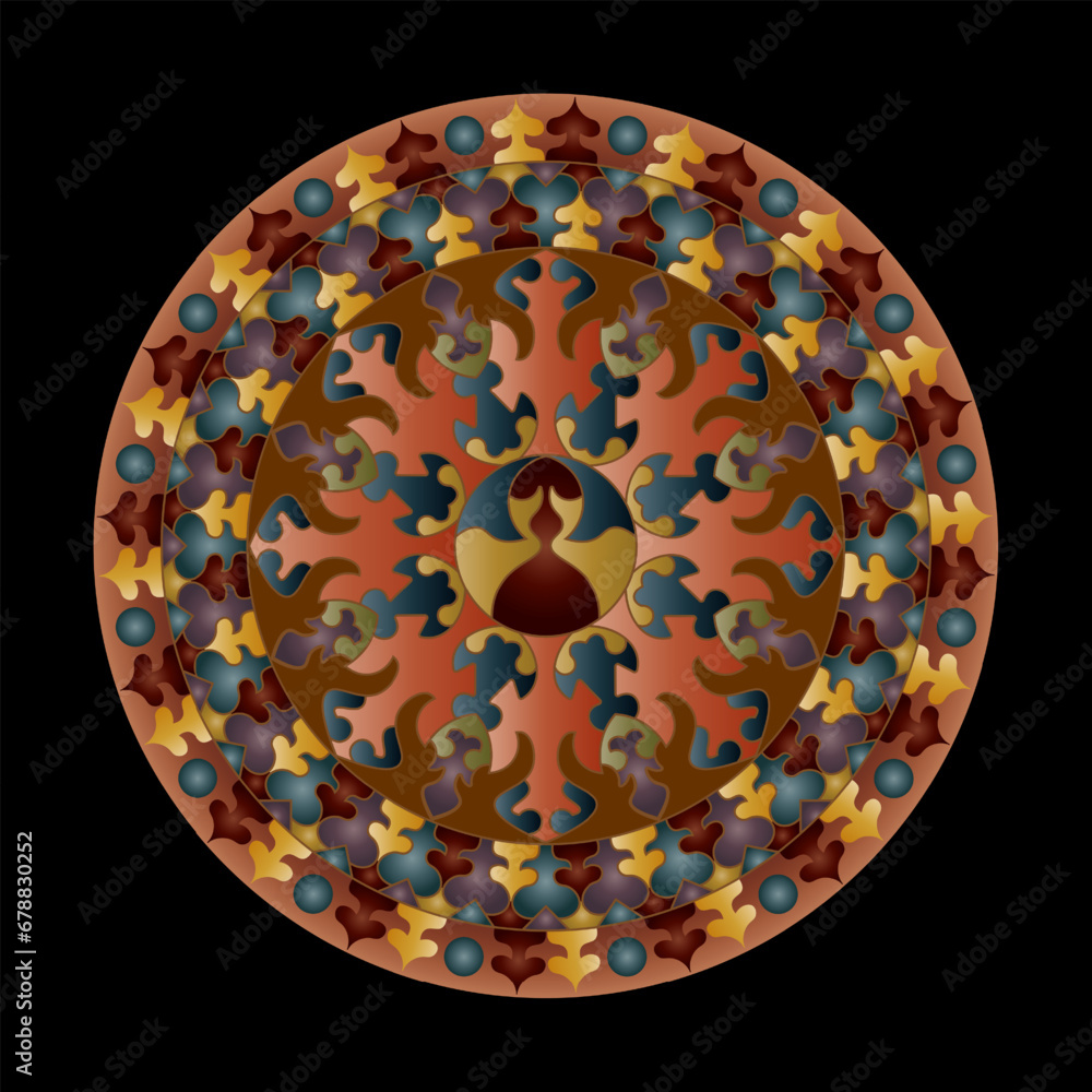 Mandala. Ethnic round ornament. Vector illustration. Mandala. Ethnic round ornament. Vector illustration.