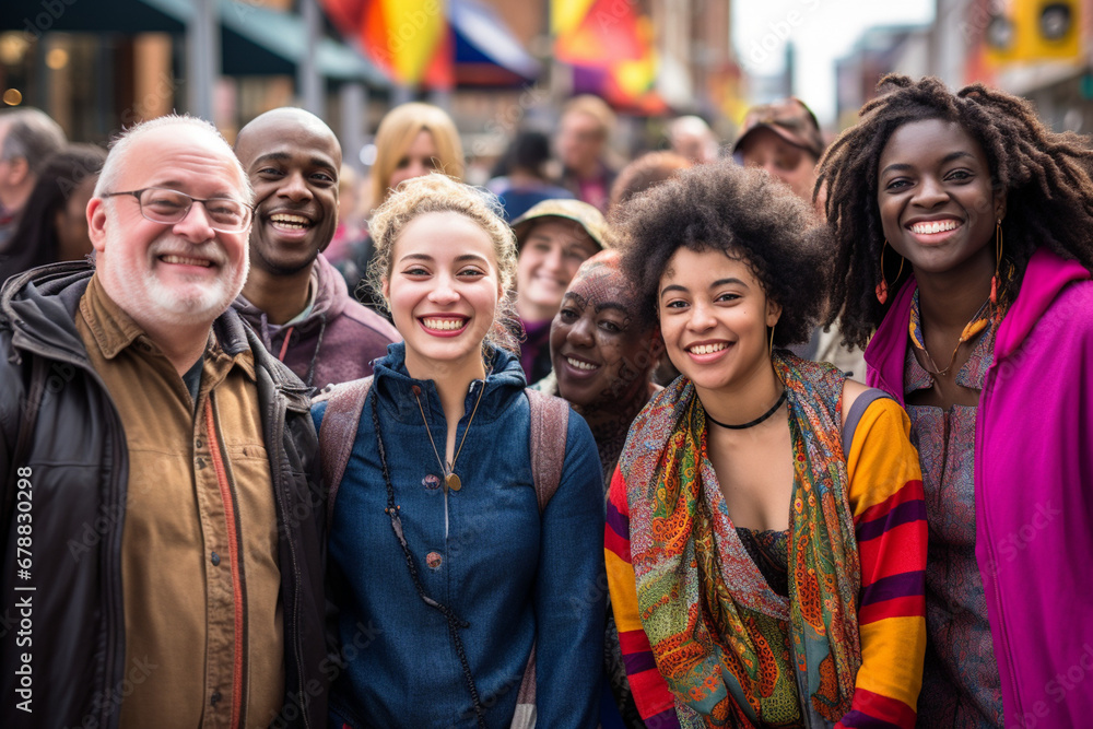 Community Unity: A Diverse Group of People Coming Together in a Community Event Community Unity: A Diverse Group of People Coming Together in a Community Event