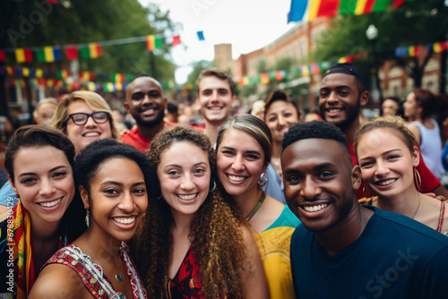 Wallpaper Mural Community Unity: A Diverse Group of People Coming Together in a Community Event Torontodigital.ca