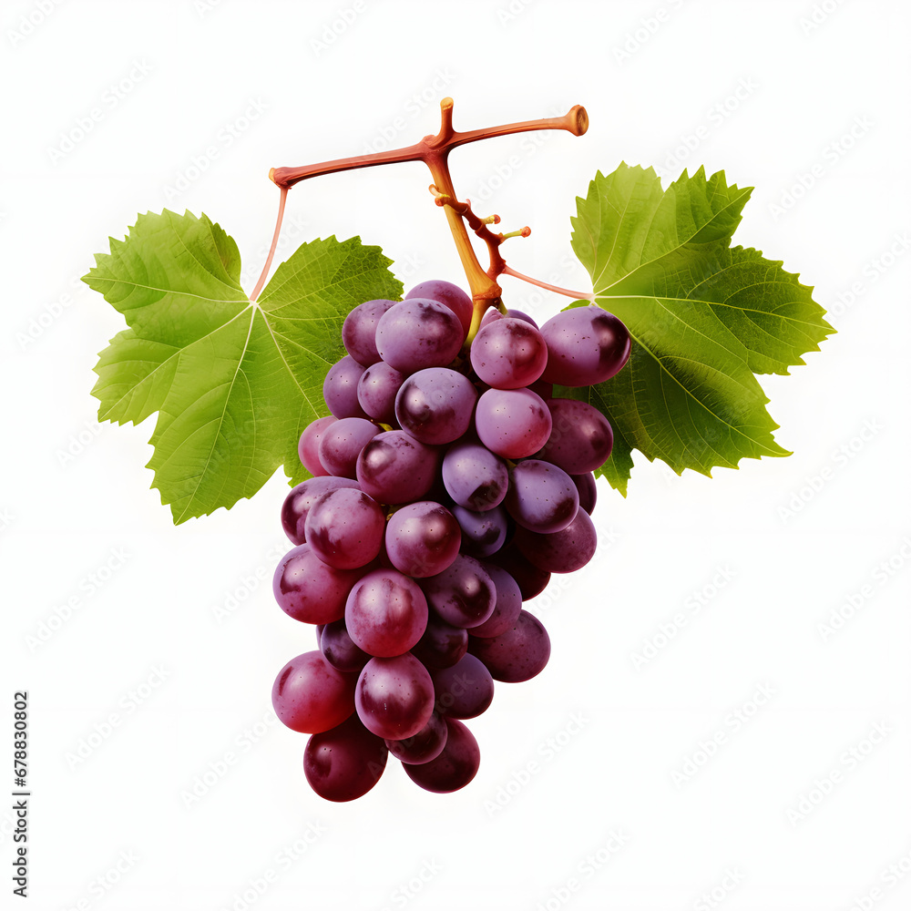 Fototapeta premium Isolated on a transparent background, grapevines stand alone.