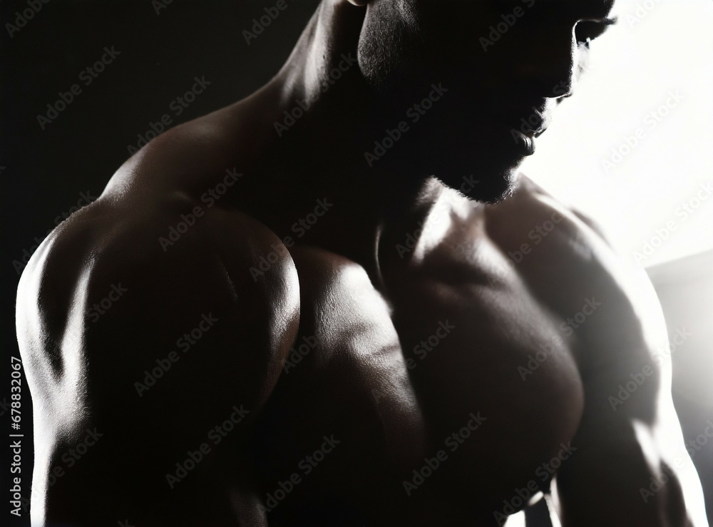 © D'Arcangelo Stock - Athlete bodybuilder train at gym isolated on background, strength and resilience concept © D'Arcangelo Stock - Athlete bodybuilder train at gym isolated on background, strength and resilience concept