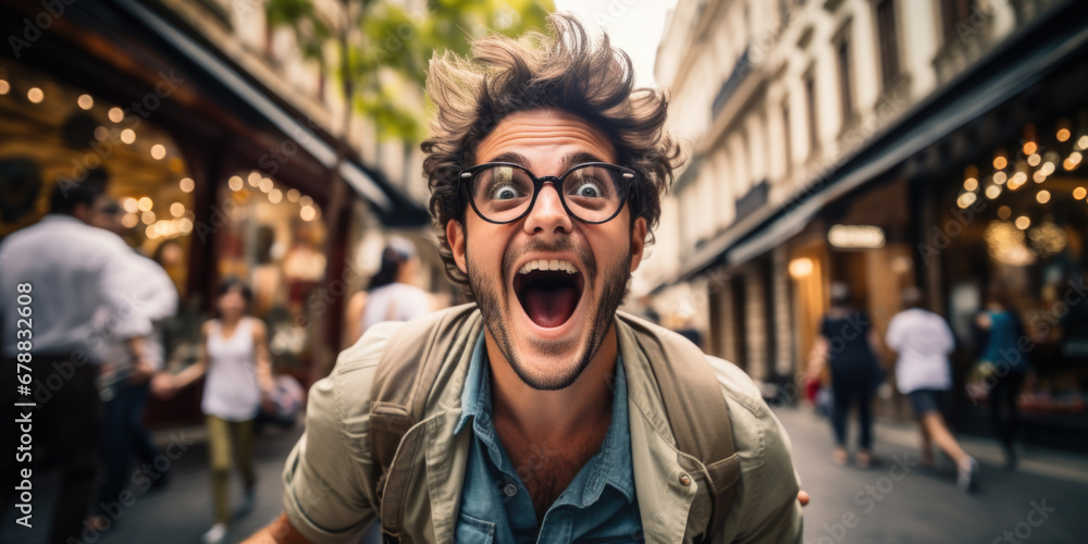 Fototapeta premium Excited Man