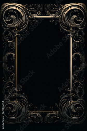 graphic vertical frame, gold, vintage, black background, cornice decorata decorata verticale rettangolare dorso carta cartolina copertina libro photo