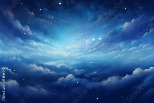 cloudy night sky illustration