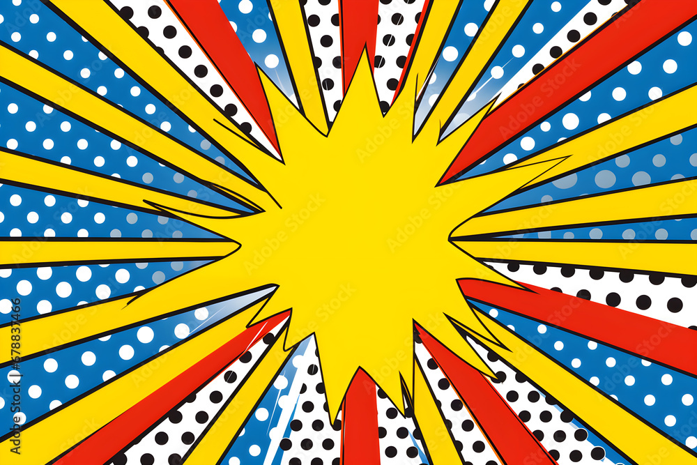 Fototapeta premium Simple comic pop art style speech bubble