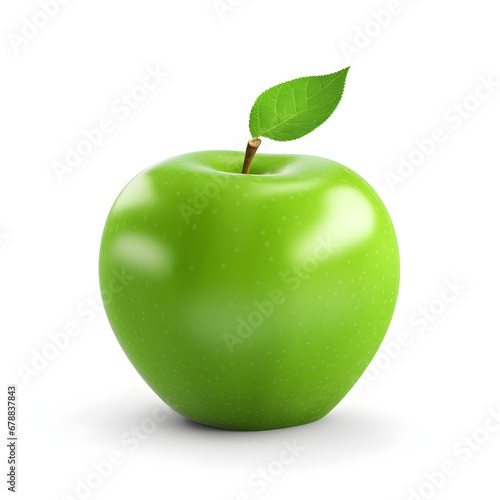 Green apple isolated on white background