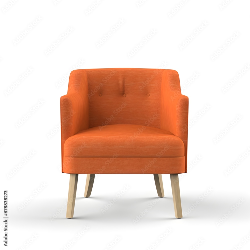 Orange chair on white background Orange chair on white background