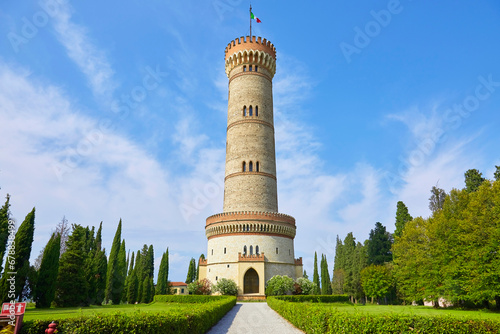 Beautiful Tower of San Martino della Battaglia near Lake Garda, Brescia, Italy. photo