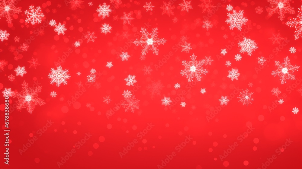 red winter christmas white snowflakes close up background, christmas and winter concept, Banner or card. copy space for text red winter christmas white snowflakes close up background, christmas and winter concept, Banner or card. copy space for text