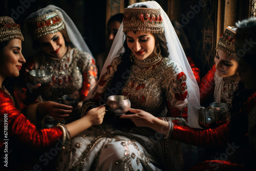 Arabian Love Stories: Dive into the Cultural Richness with Vibrant Photographs of Traditional Arab Wedding Ceremonies, Capturing Moments of Love, Joy, and Elegance.