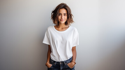 t-shirt mockup on model