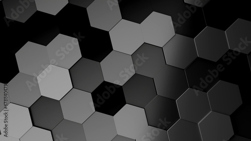 Fototapeta Naklejka Na Ścianę i Meble -  White Hexagonal Background. Luxury White/ Black Pattern. Vector Illustration. 3D Futuristic abstract honeycomb mosaic white background. 