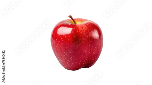 red apple on transparent background 