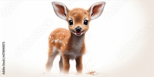 Capturing Pure Delight: A Charming Depiction of a Frolicsome Fawn in the Innocence of Play