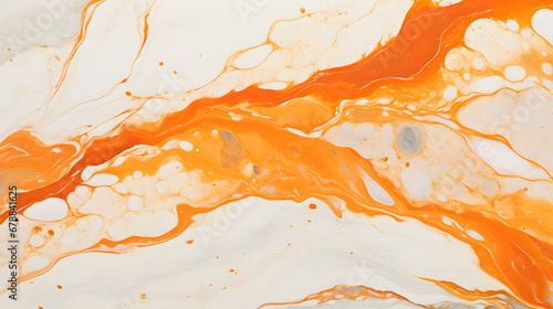 Marble ink colorful. Orange marble pattern texture abstract background generativ ai