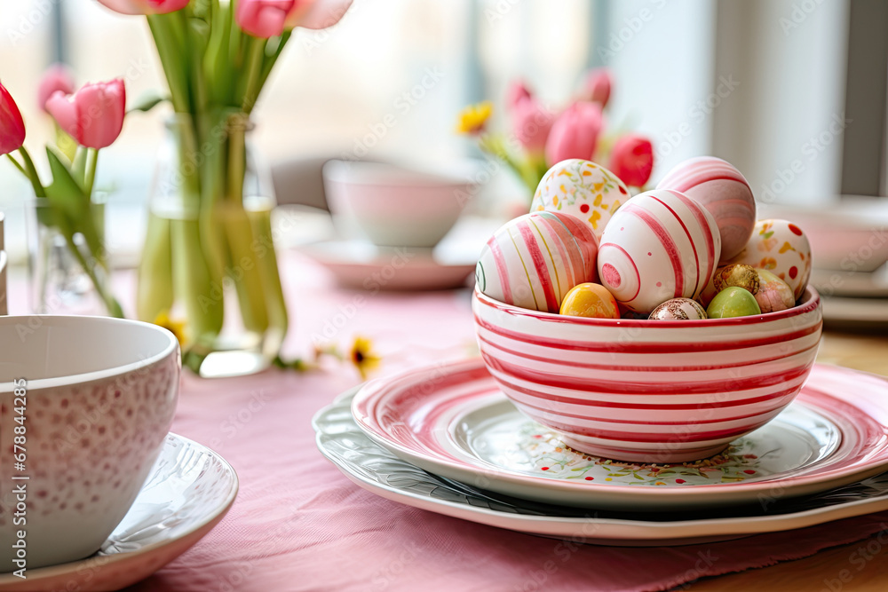 easter still life with eggs and tulips easter still life with eggs and tulips
