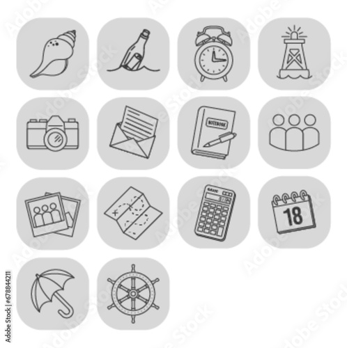 Collection of Phone Icons in an Ocean/Beach Theme