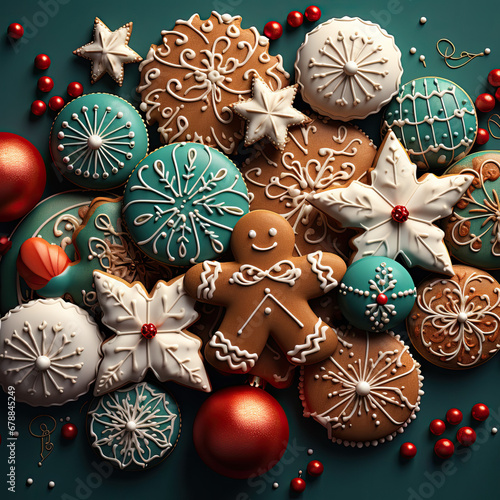 Christmas Cookie and Gingerbread Background