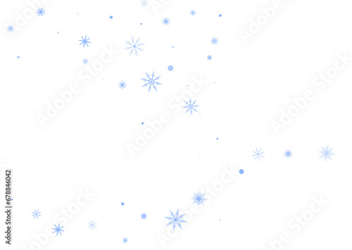 Christmas background. Blue delicate snowflakes on a white background. New Year's holiday design