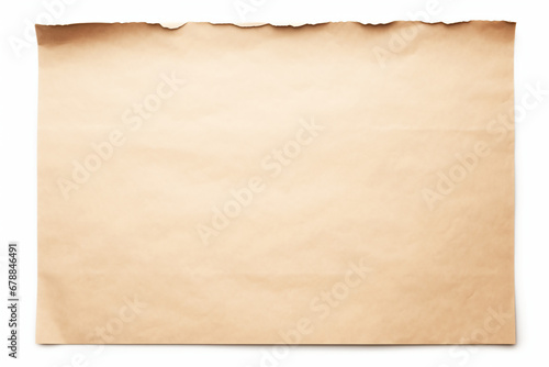 Light brown parchment paper with crisp rolled edges