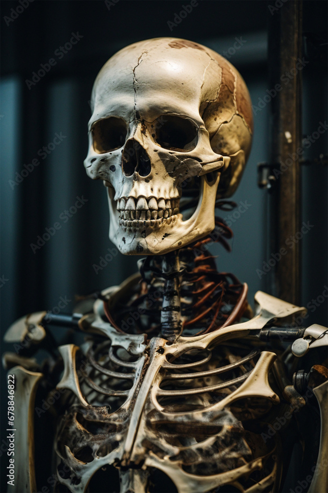 Human skeleton and skull Human skeleton and skull