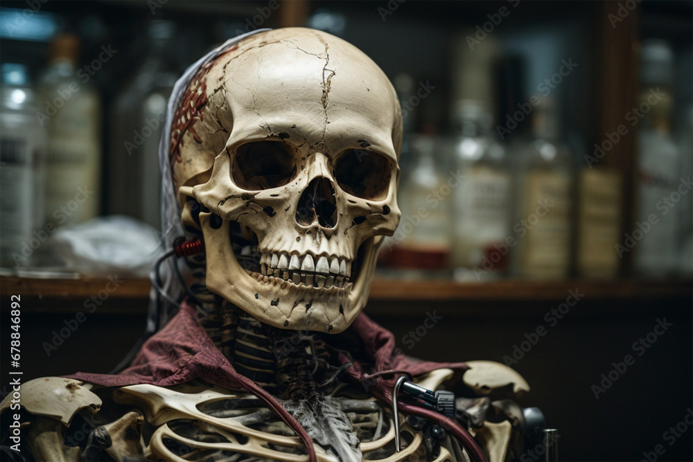 Human skeleton and skull Human skeleton and skull