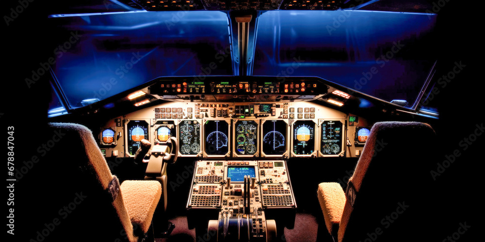 Poster Interior of Concorde airplane as representation of generic