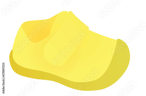 Yellow baby shoe. vector illustration