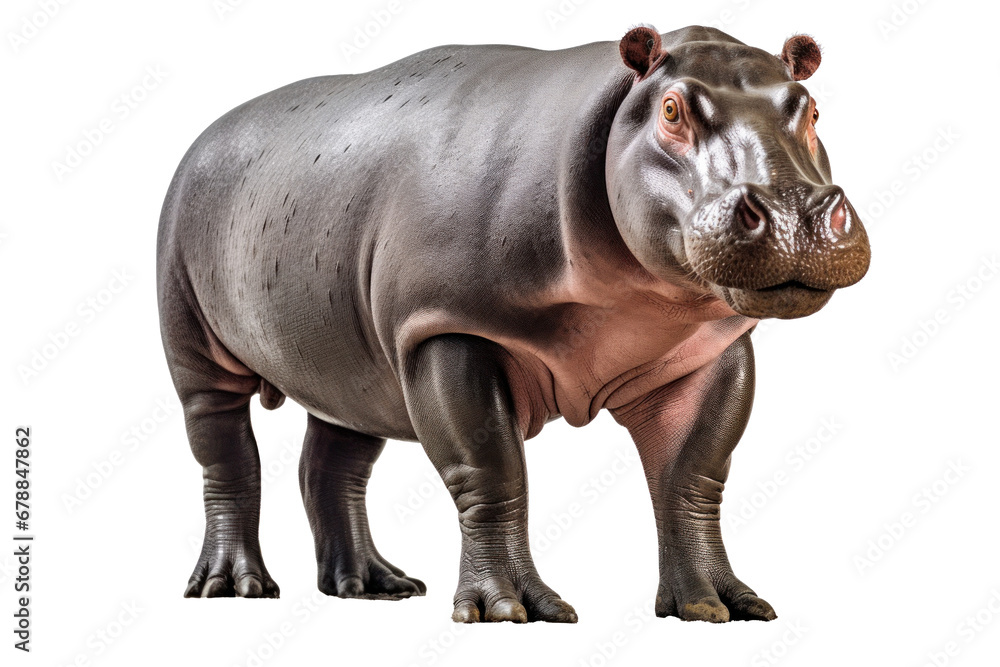 A hippopotamus isolated on a transparent background. A hippopotamus isolated on a transparent background.