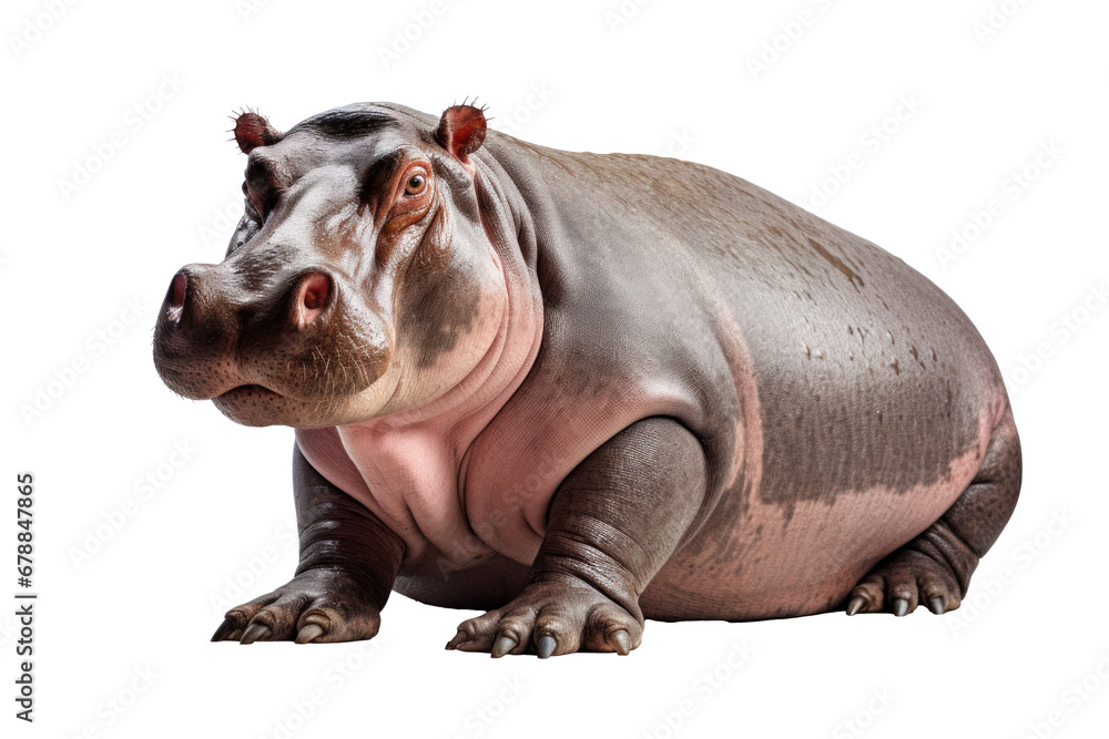 A hippopotamus isolated on a transparent background. A hippopotamus isolated on a transparent background.
