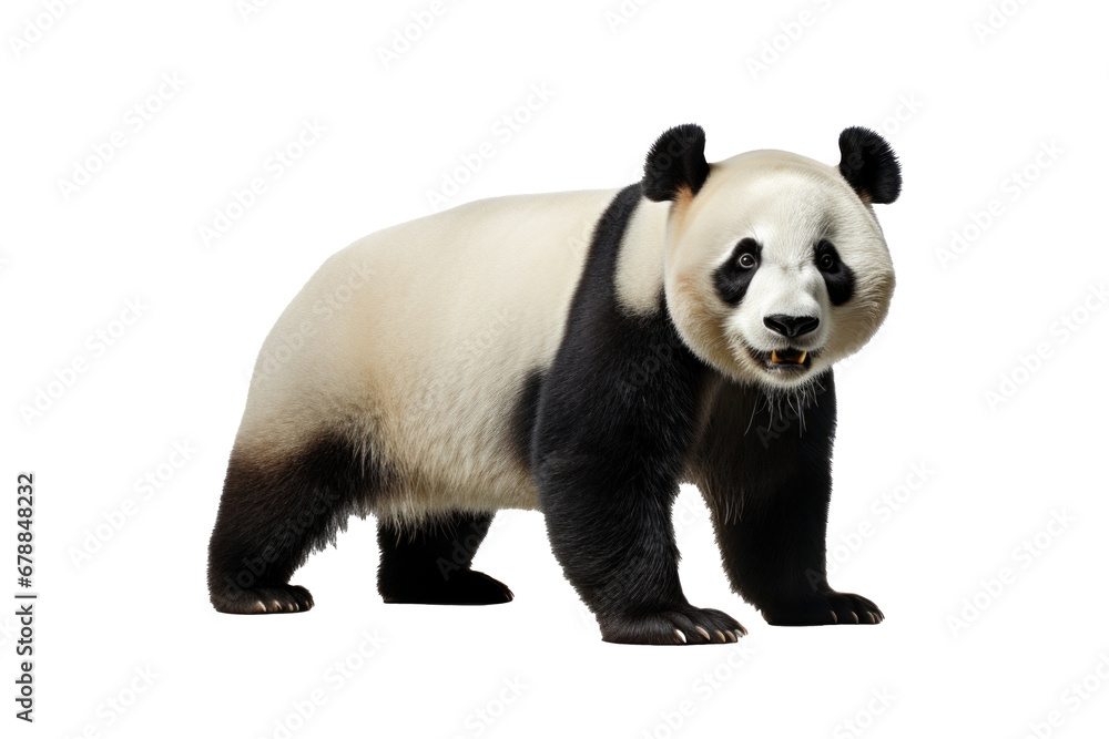 Obraz premium A panda isolated on a transparent background.