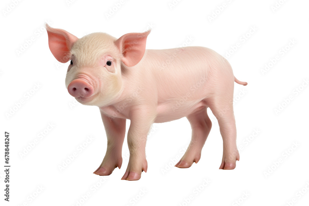 A piglet isolated on a transparent background. A piglet isolated on a transparent background.