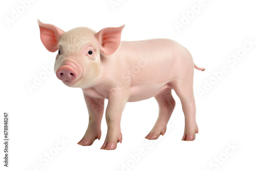 A piglet isolated on a transparent background.