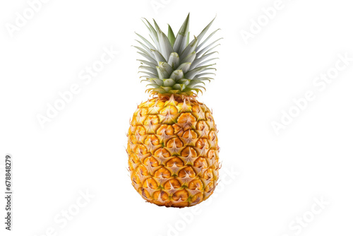A pineapple fruit isolated on transparent background.