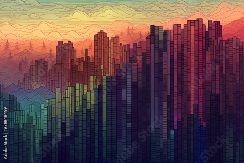 Abstract cityscape background.
